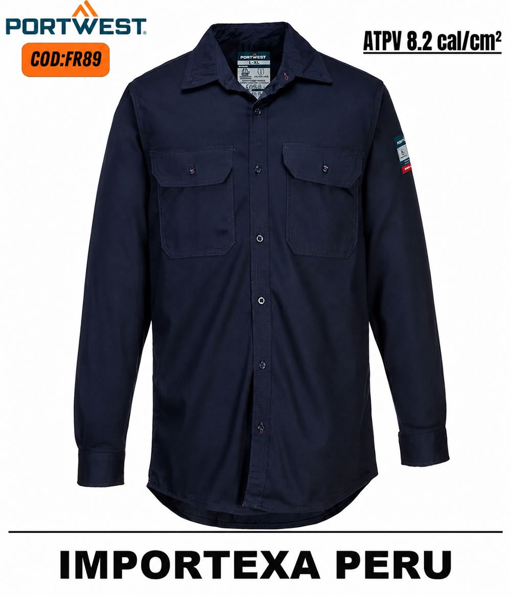 Camisa Ignífuga FR89 Portwest 8.2 cal-cm² Arco Eléctrico_1