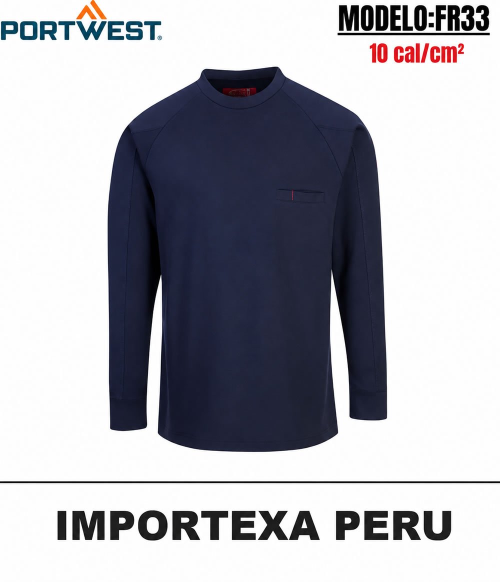 Polo ignífugo Portwest FR33 resistente a la llama y antiestático_1