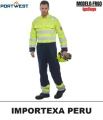 Overol Ignífugo Portwest FR60 Alta Visibilidad Amarillo Marino - Imagen 2