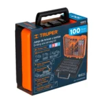 Juego de 100 brocas y puntas en estuche plástico, Truper 100872