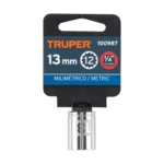 Dado de 13 mm, 12 puntas, cuadro 1/4", Truper 100987