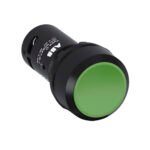 Pulsador no luminoso rasante verde 22mm 1NA plástico negro integrado - Imagen 2