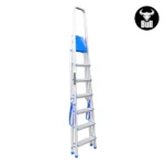 ESCALERA ALUMINIO TIPO BANQUETA 7 PASOS 150KG 1.50m AB150-7IA AMERICAN BULL - Imagen 2