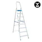 ESCALERA ALUMINIO TIPO BANQUETA 8 PASOS 150KG 1.72m AB150-8IA AMERICAN BULL - Imagen 3