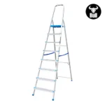 ESCALERA ALUMINIO TIPO BANQUETA 8 PASOS 150KG 1.72m AB150-8IA AMERICAN BULL - Imagen 4