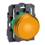 Piloto amarillo 230/240VAC 22mm plástico
