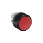 Cabeza para pulsador no luminoso rasante rojo 22mm plástico negro