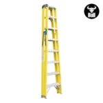 ESCALERA FIBRA TIJERA DOBLE ACCESO 8 PASOS 150KG 2.44m FTD150-8IA AMERICAN BULL - Imagen 2