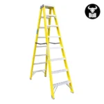 ESCALERA FIBRA TIJERA DOBLE ACCESO 8 PASOS 150KG 2.44m FTD150-8IA AMERICAN BULL - Imagen 3