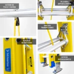 ESCALERA FIBRA TELESCOPICA 16 PASOS 102KG 4.14m FTT102-16II AMERICAN BULL - Imagen 4