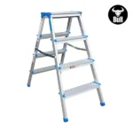 ESCALERA ALUMINIO TIPO BANQUETA DOBLE 4 PASOS 150KG 0.88m ABD150-4IA AMERICAN BULL - Imagen 3