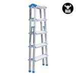 ESCALERA ALUMINIO TIPO BANQUETA DOBLE 5 PASOS 150KG 1.11m ABD150-5IA AMERICAN BULL - Imagen 2