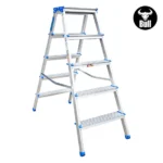 ESCALERA ALUMINIO TIPO BANQUETA DOBLE 5 PASOS 150KG 1.11m ABD150-5IA AMERICAN BULL - Imagen 3
