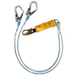 LÍNEA CONEXIÓN DOBLE, 1.8m, CABLE ACERO, AMORTIGUADOR, 1 GANCHO 3/4", 2 GANCHO 2 1/4" DF2G HAUK