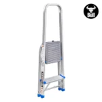ESCALERA ALUMINIO TIPO BANQUETA ECONOMIC 2 PASOS 150KG 0.40m EAB150-2IA AMERICAN BULL - Imagen 2