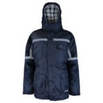 Parka Azul/Negro Forro Franela - Imagen 2