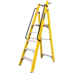 ESCALERA FIBRA TIPO PLATAFORMA 14 PASOS 136KG ALT PLAT 4.01 FTP136-14IA AMERICAN BULL