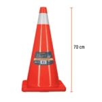 Cono de precaución de 70 cm de pvc con reflejante Truper - Imagen 2