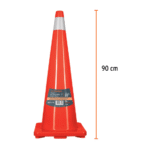 Cono de precaución de 90 cm de pvc con reflejante Truper - Imagen 2