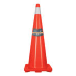 Cono de precaución de 90 cm de pvc con reflejante Truper