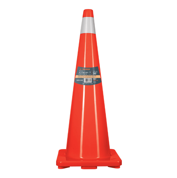 131273800 Cono de precaución de 90 cm de pvc con reflejante Truper - Imagen 1