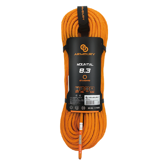 CUERDA DINÁMICA 8.3MM X 60M NARANJA 6 kN CE-EN 892 MOUNTAL 7.7 - 4111225 ARMBURY