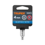 Dado de 4 mm, 12 puntas, cuadro 1/4", Truper 100973