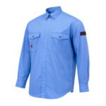 Camisa Ignifuga Antiestática FRST NFPA 13034 Celeste Absolute Fire - Imagen 3
