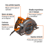 Combo Sierra Circular caladora amoladora taladro lijadora Truper - Imagen 3