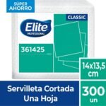 Servilleta Cortada Classic Una Hoja 300 Un Elite Professional