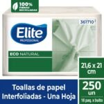 Toalla Interfoliada Eco Natural Una Hoja 250 Un