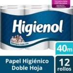 Papel Higiénico Higienol Tecnología Esponjada 12 un 40 mts