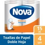 Papel Toalla Nova Clásico 4 un 15 mt