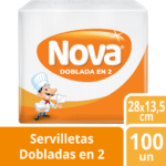 Servilleta Nova Dobladas En 2 100 un