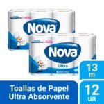 Pack 02 Papel Toalla Nova Ultra 6 un 13 mt