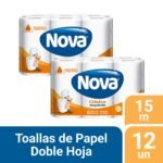 Pack 02 Papel Toalla Nova Clásico 6 un 15 mt