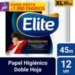 Papel Higiénico Elite Resistente XL 12 un 45 mts