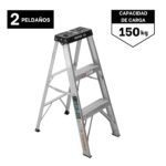Escalera Tipo Tijera 2 Peldaños Soporta 150 Kg Truper