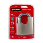 Candado de hierro 70 mm con coraza, llave anti-ganzúa 43003