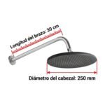Cabeza de Ducha Circular 10" Negra C&A - Imagen 4