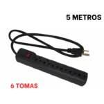 Supresor de Pico 6 Tomas 5 m 16 AWG Negro Home light - Imagen 2