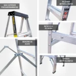 ALUMINIO ESCALERA TIJERA SIMPLE 1.83m GATS6-III GORILLAZ 90KG - Imagen 5