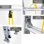 ALUMINIO ESCALERA EXTENSION 4.05m GATT16-III GORILLAZ 90KG - Imagen 4