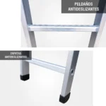 ALUMINIO ESCALERA DE APOYO 2.27m GAA8-IA GORILLAZ 150KG - Imagen 4