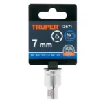 Dado de 7 mm, 6 puntas, cuadro 3/8", Truper 13671