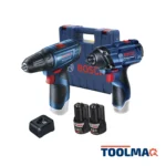 Atornillador de Impacto 1/4" Hex + Taladro Atornillador 3/8" 12V + 2 Bat y Carg Bosch 0601.9G8.0E4-000