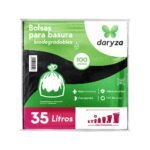 Bolsas Para Basura Negras 35 Litros Paquete x 100 Unidades