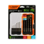 Juego de 10 brocas HSS para metal en estuche, Truper Expert JBAV-10 11399