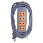 Extensión eléctrica 3 m 4 Tomas Gris Home Light Gris - Imagen 2