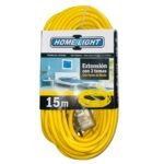 Extensión eléctrica 15 m 3 Tomas Amarillo Home Light Amarillo - Imagen 3